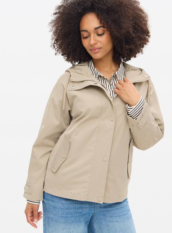 Stone Hooded Rain Coat L