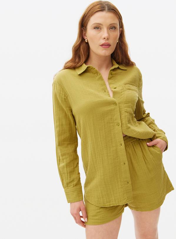 Green Double Cloth Co-ord Shorts  18