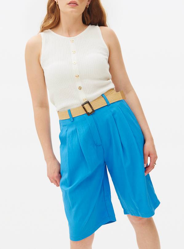 Blue Belted Longline Co-ord Shorts  22