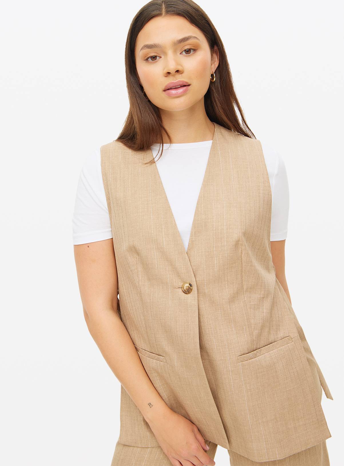 Pinstripe Tailored Co-ord Waistcoat 22 - Image 1