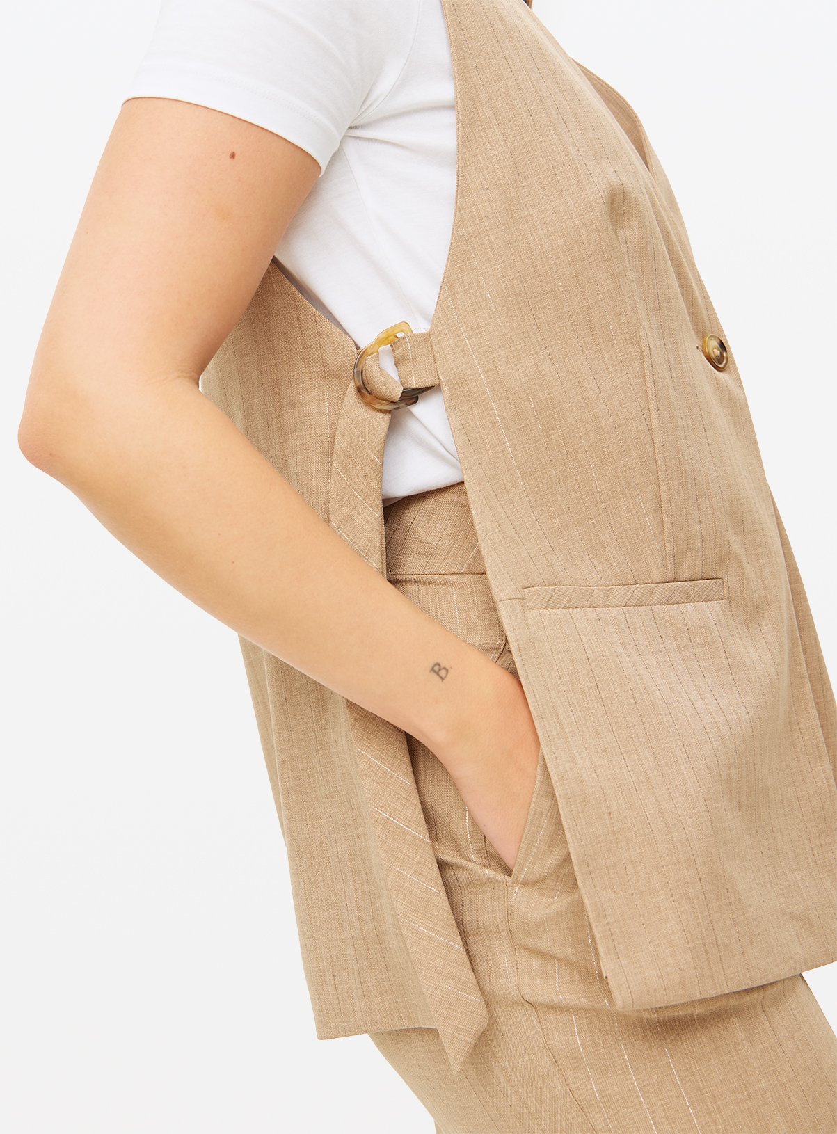 Pinstripe Tailored Co-ord Waistcoat 22 - Image 2 thumbnail