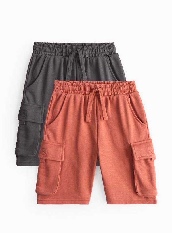 Orange Utility Cargo Sweat Shorts 2 Pack 11 years