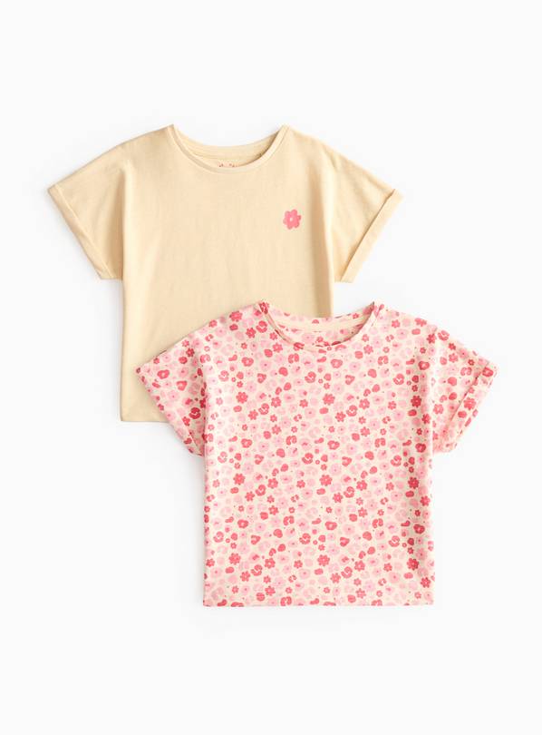 Yellow & Pink T-Shirt 2 Pack 2-3 years