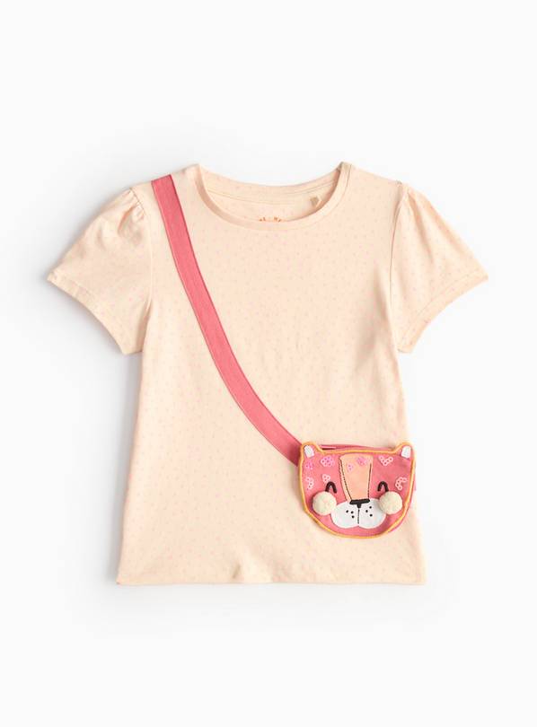 Tiger Print Bag Detail T-Shirt 1-2 years