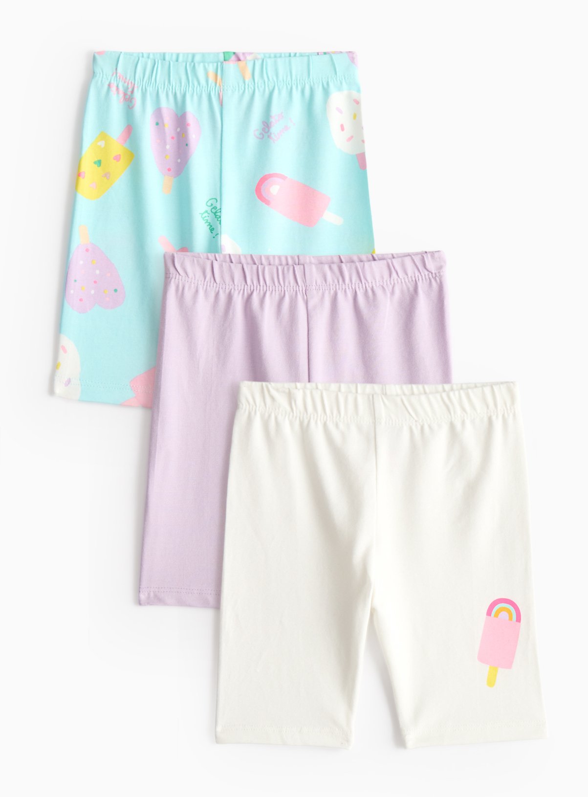 White White Cycling Shorts 3 Pack (1-2 Years) - Tu by Sainsbury's