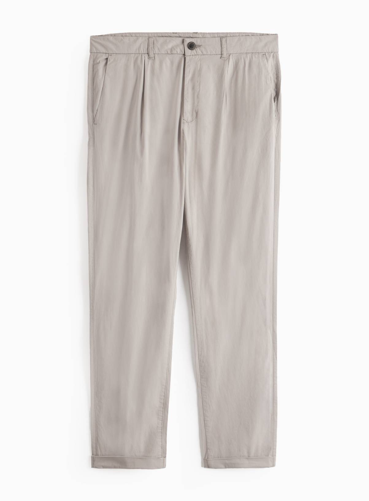Stone Pleated Detail Chino Trousers  38R - Image 3