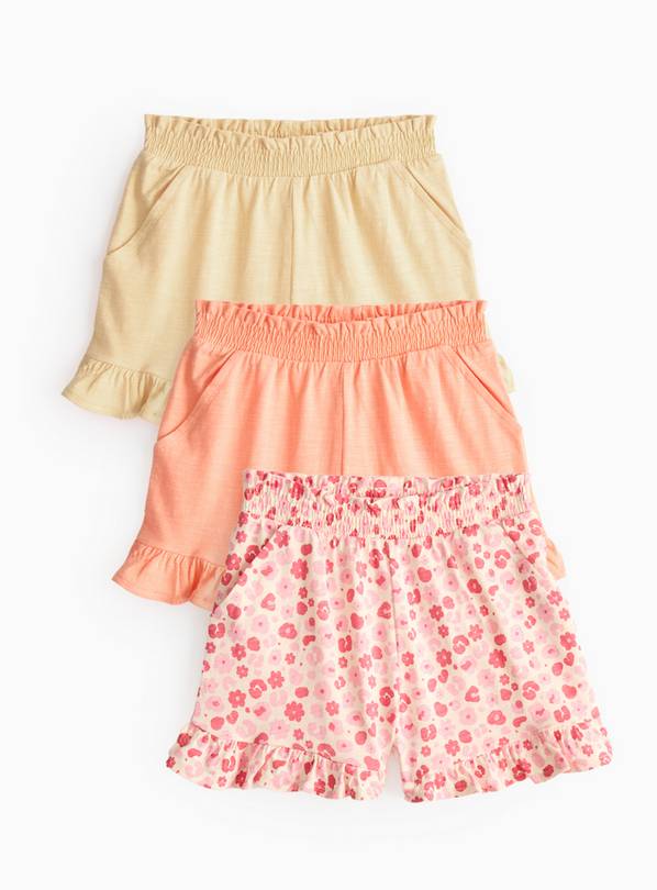 Leopard Print Frill Trim Shorts 3 Pack 5-6 years