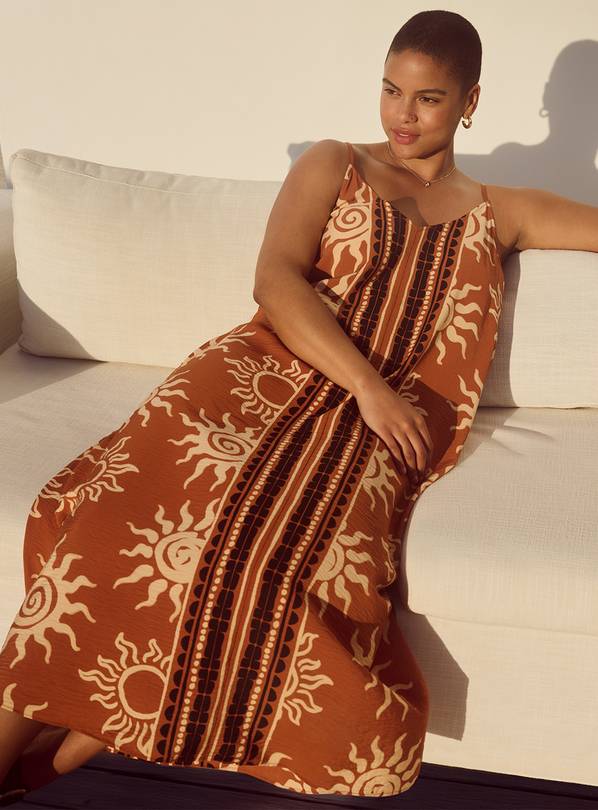 Sun Printed Strappy Midaxi Dress 20