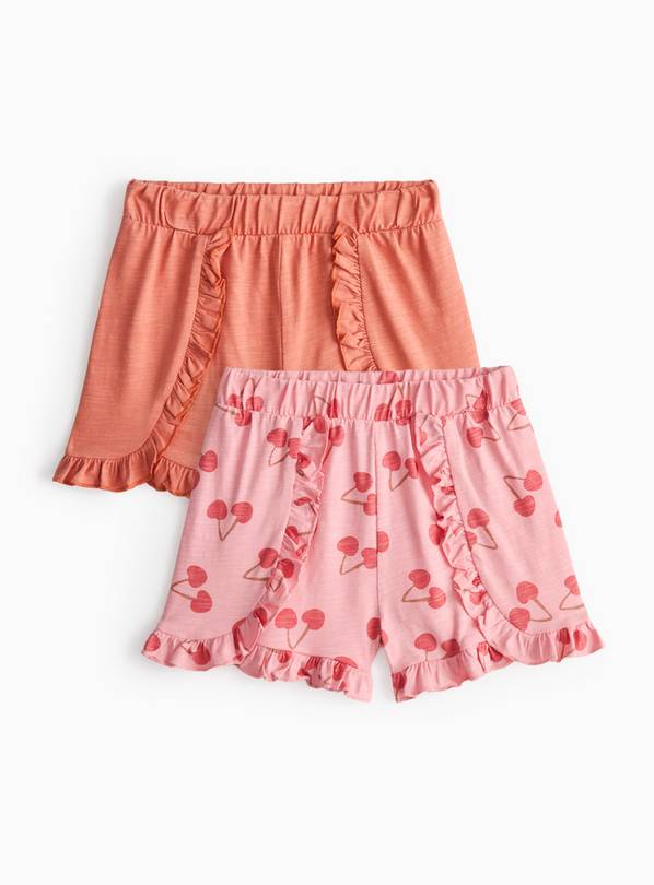Broderie Jersey Shorts 2 Pack 6-7 years