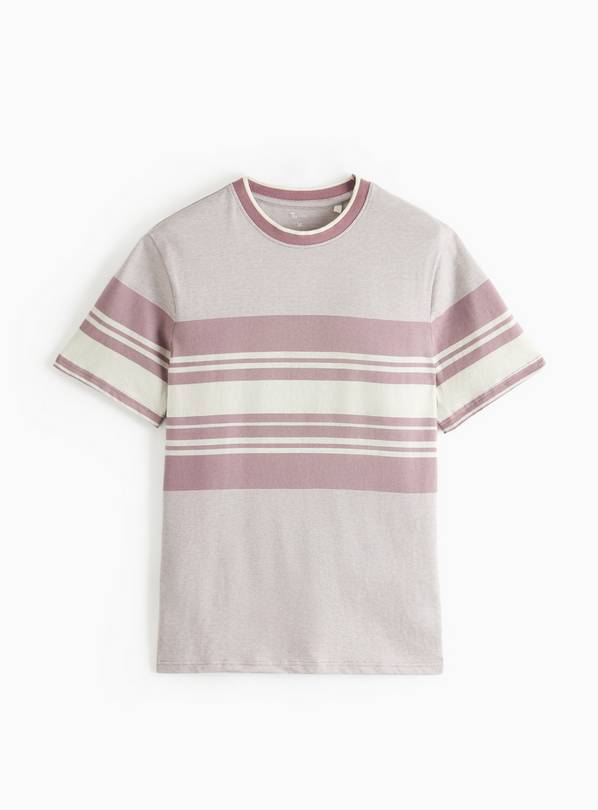 Purple Border Stripe T-Shirt XXXXL