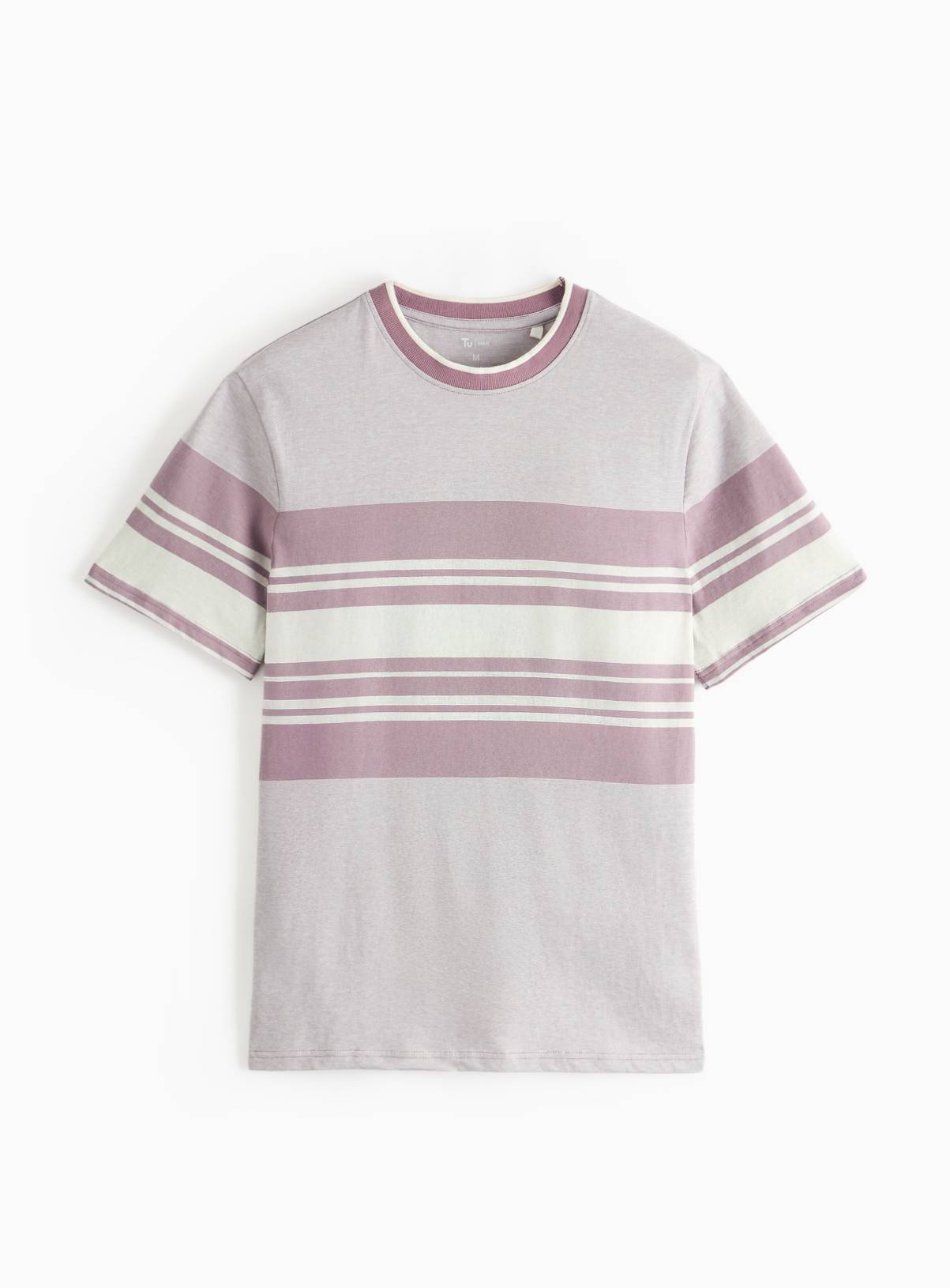 Purple Border Stripe T-Shirt XL - Image 3
