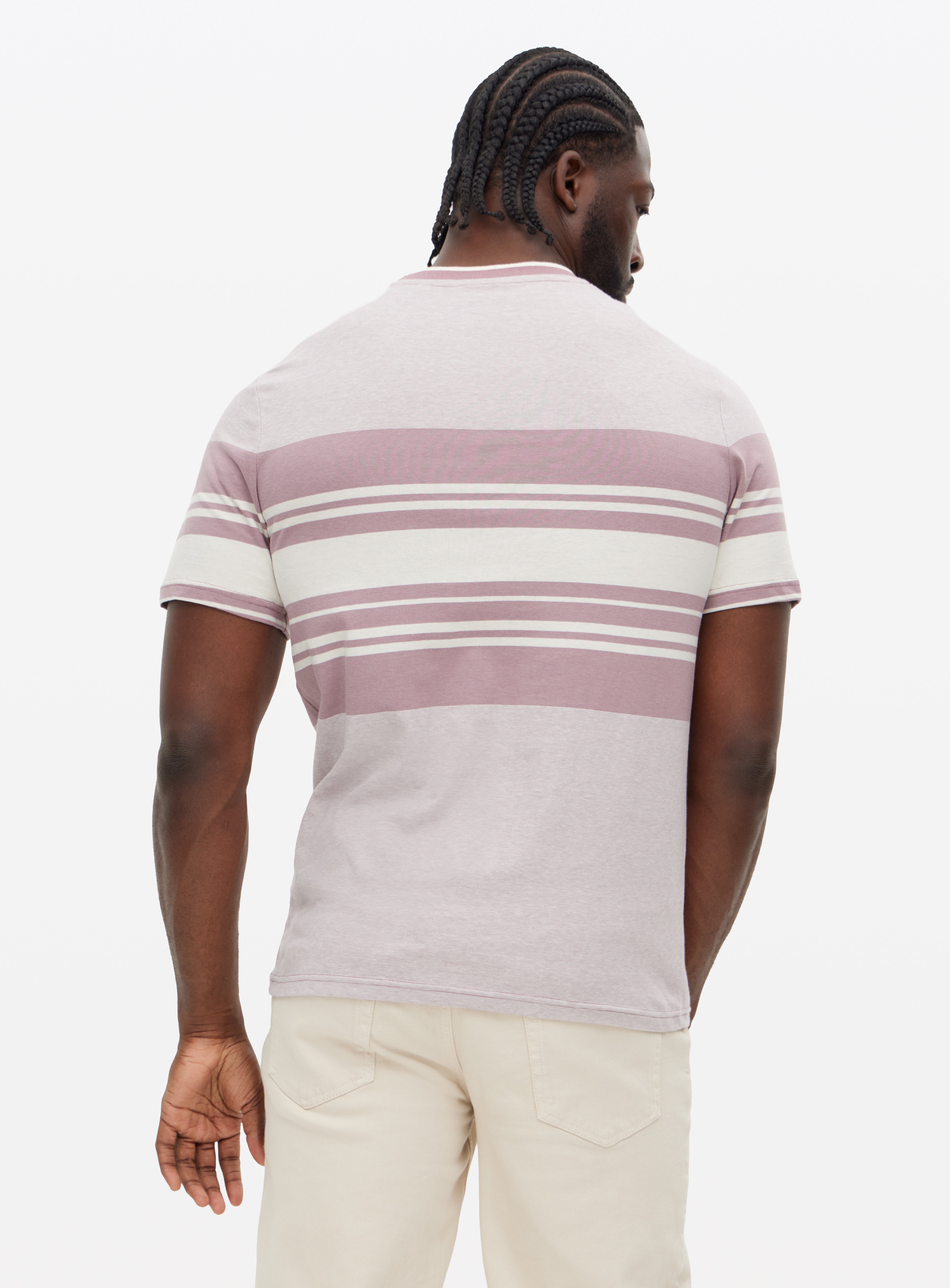 Purple Border Stripe T-Shirt XL - Image 5 thumbnail