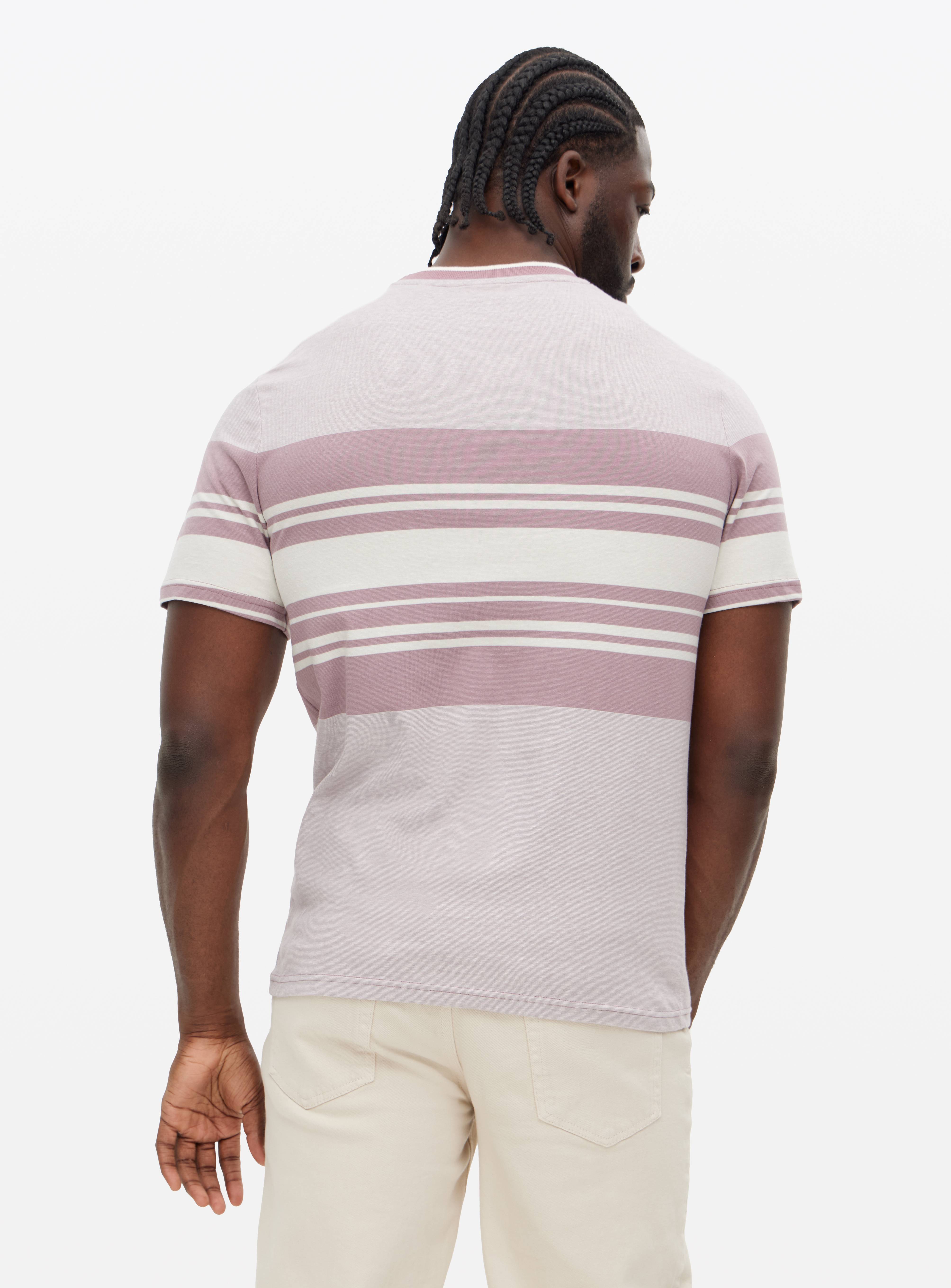 Purple Border Stripe T-Shirt XL - Image 5