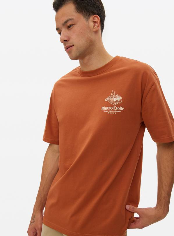 Brown Bistro Etoile Graphic Relaxed T-Shirt XXXL