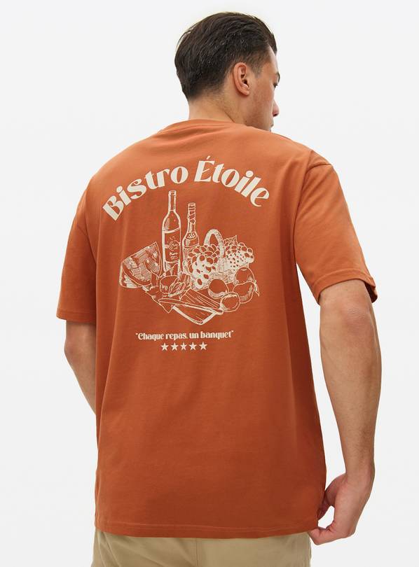 Brown Bistro Etoile Graphic Relaxed T-Shirt XXXXL