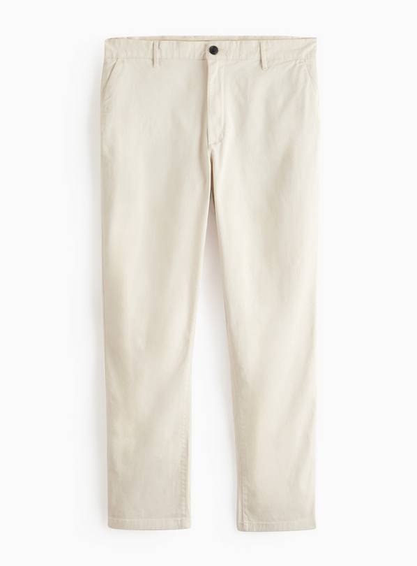 Stone Straight Leg Chino Trousers  32S
