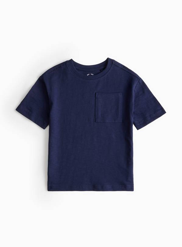 Navy Crew Neck T-Shirt 3-4 years