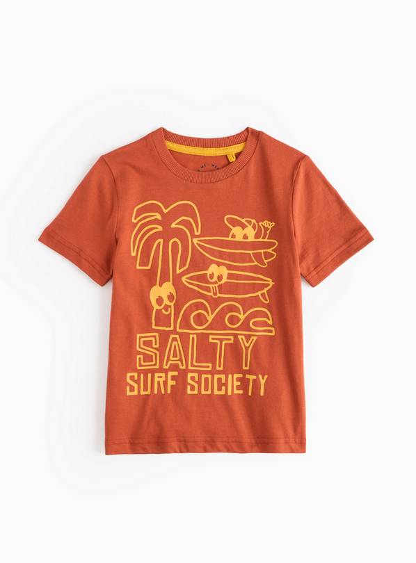 Red Salty Surf Society Graphic Print T-Shirt 4-5 years