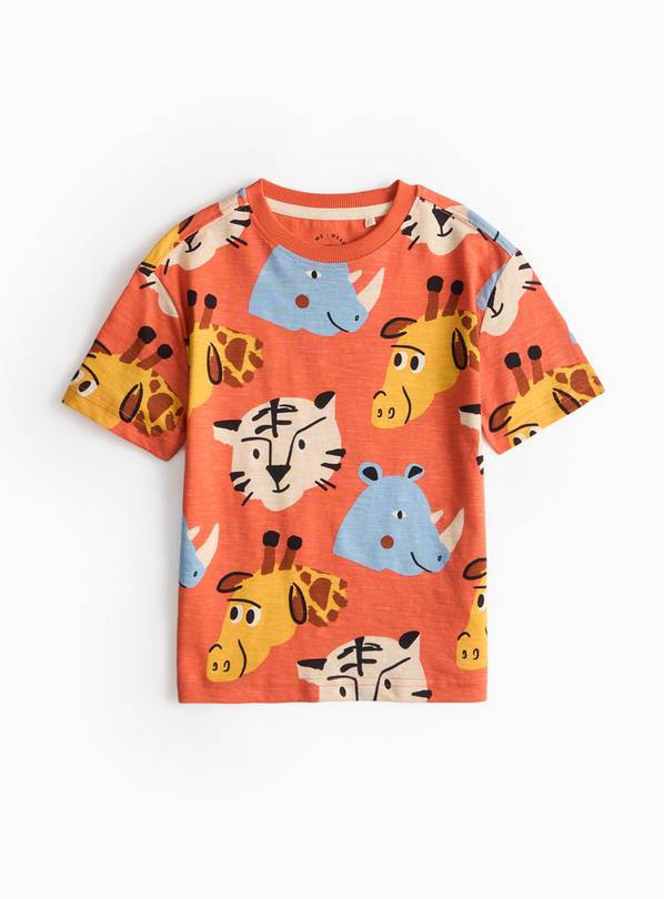 Orange Animal Graphic Print T-Shirt 4-5 years