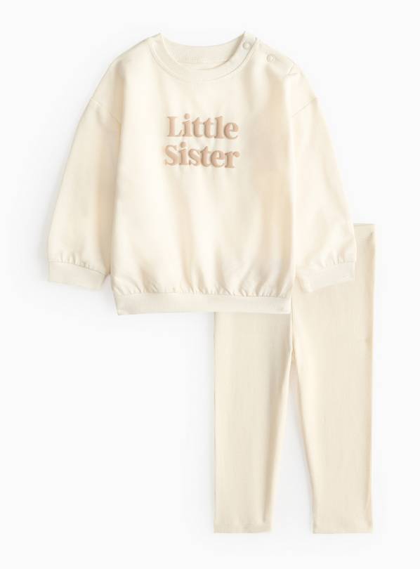Little Sister Slogan Sweatshirt & Leggings Set 18-24 months
