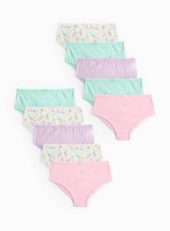 Mermaid Print 10 Pack Knickers 5-6 years