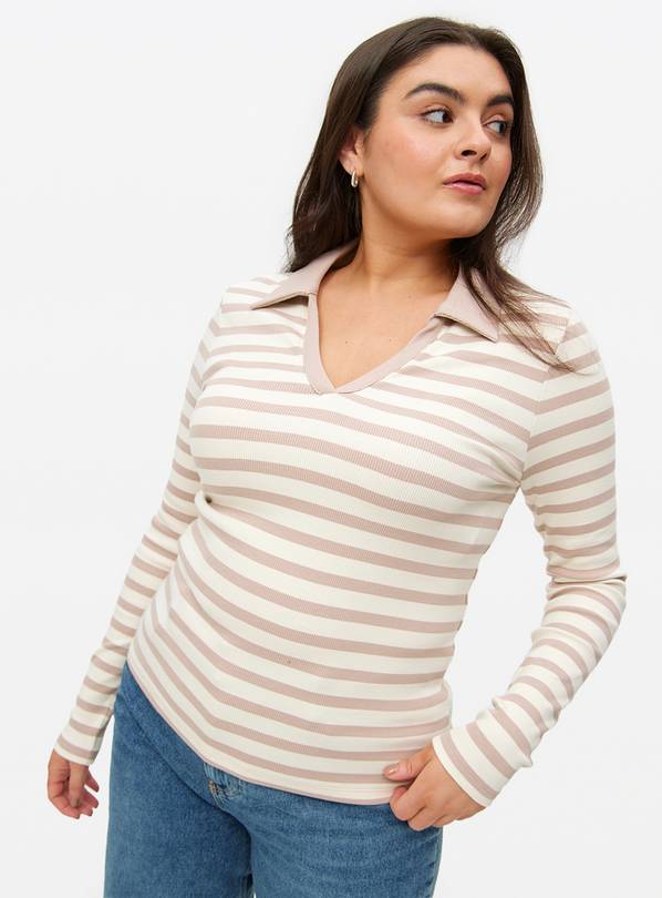 Natural Stripe Long Sleeve Top 16