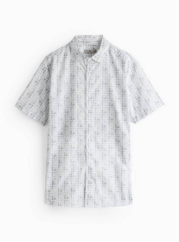 Geometric Print Cotton Shirt XXXL