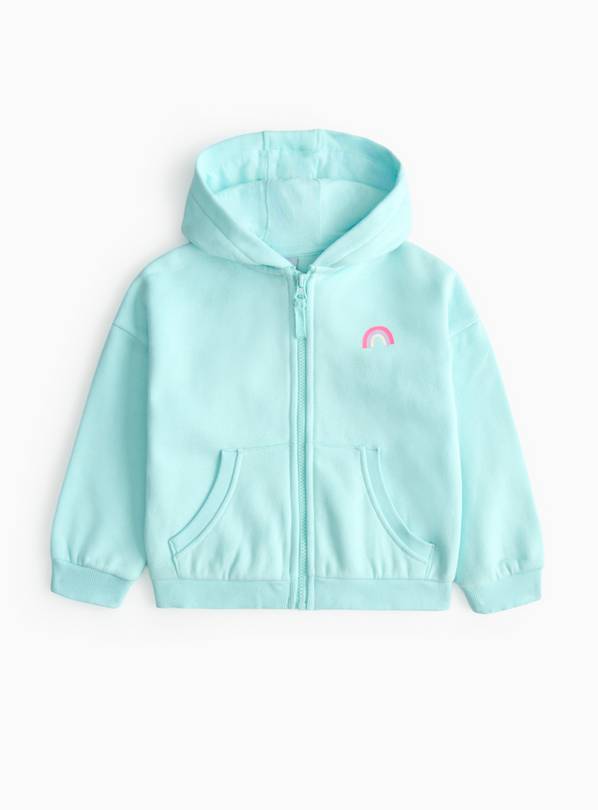 Turquoise Zip Through Hoodie 1-2 years