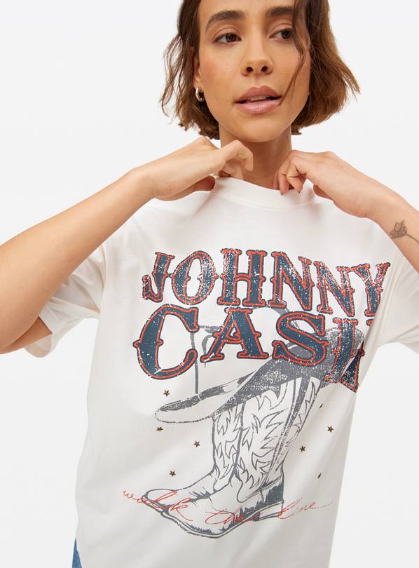 Johnny Cash Graphic Oversized T-Shirt S