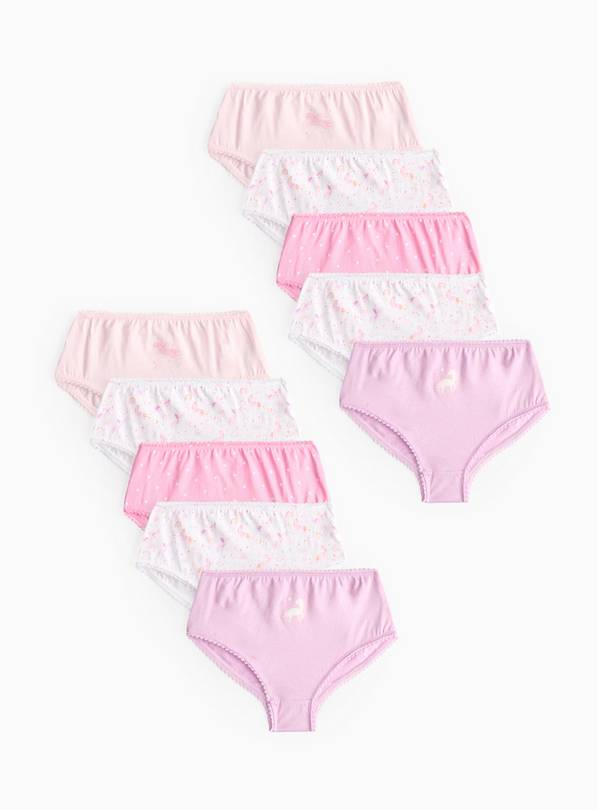 Pink Unicorn Printed Briefs 10 Pack 1.5-2 years