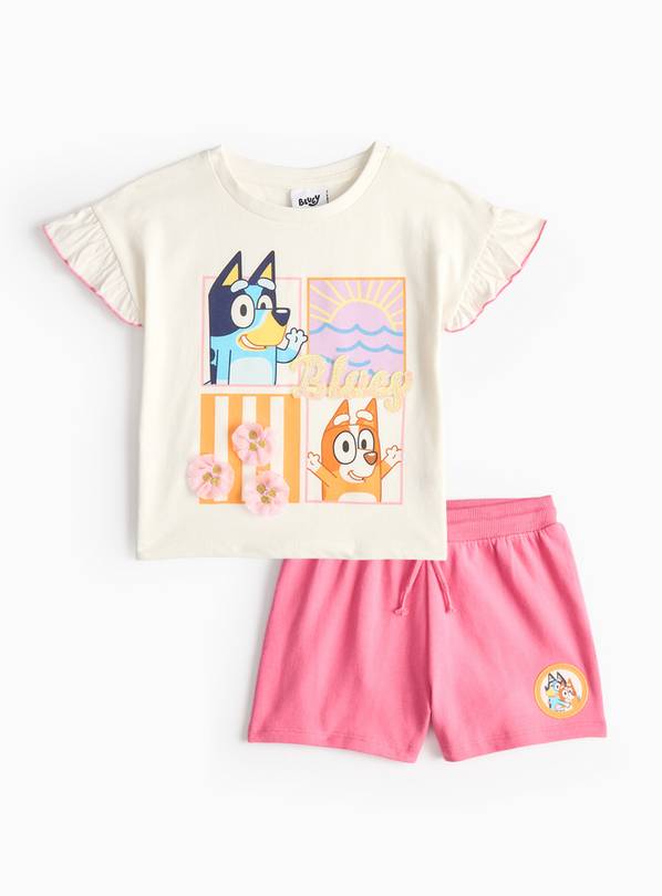 Bluey Character Print T-Shirt & Shorts  1-2 years