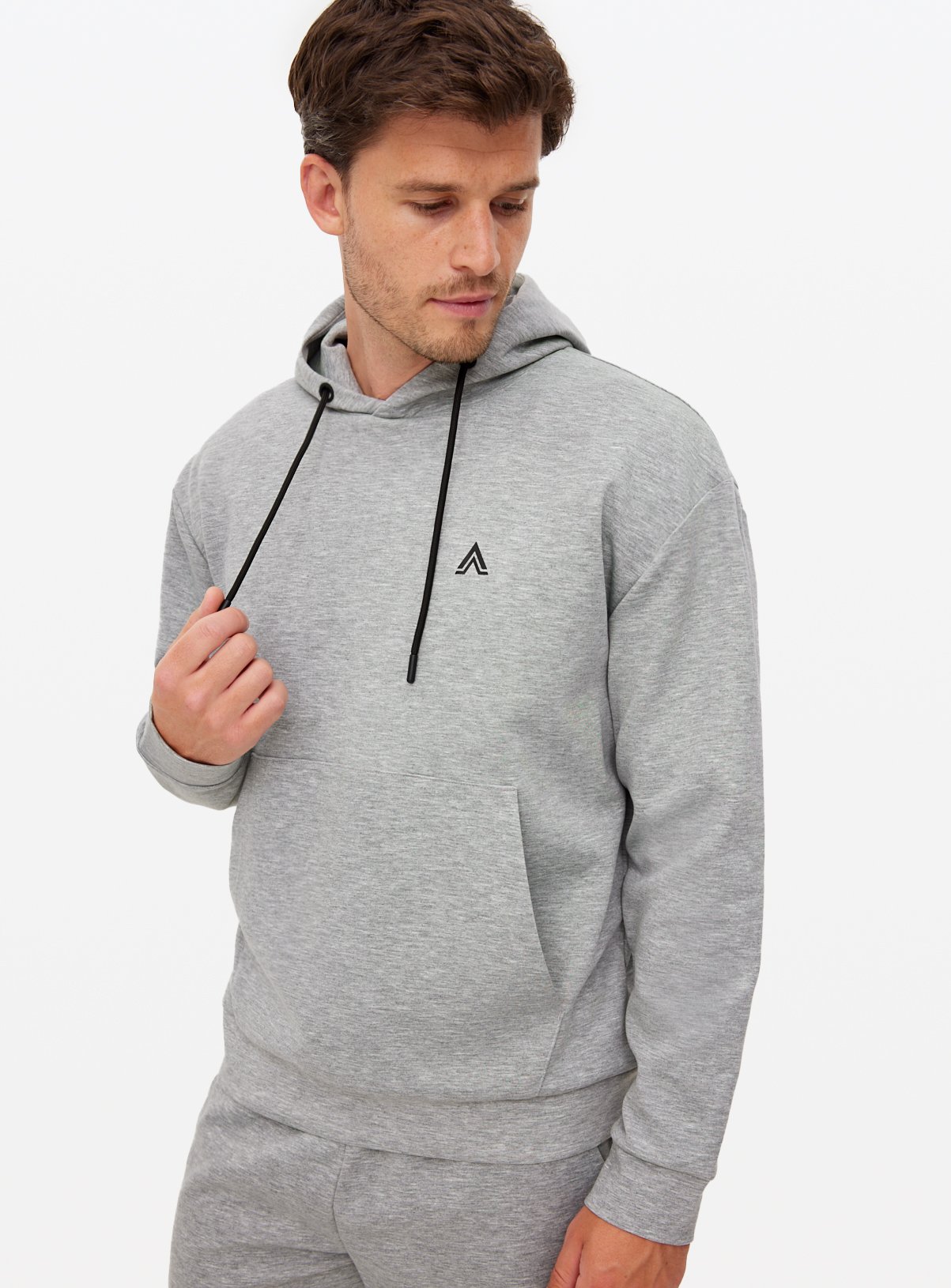 Men's Grey Active Overhead Hoodie