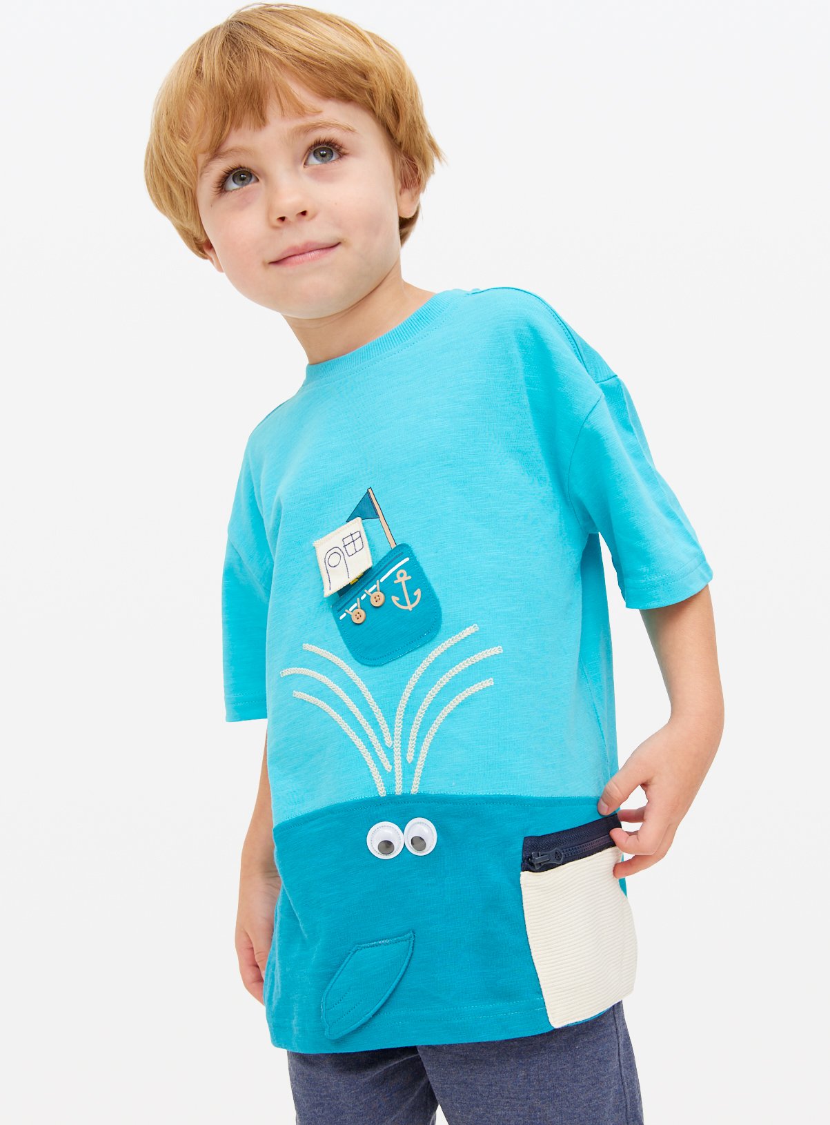 Blue Blue Graphic Print T-Shirt (3-4 Years) - Tu by Sainsbury's
