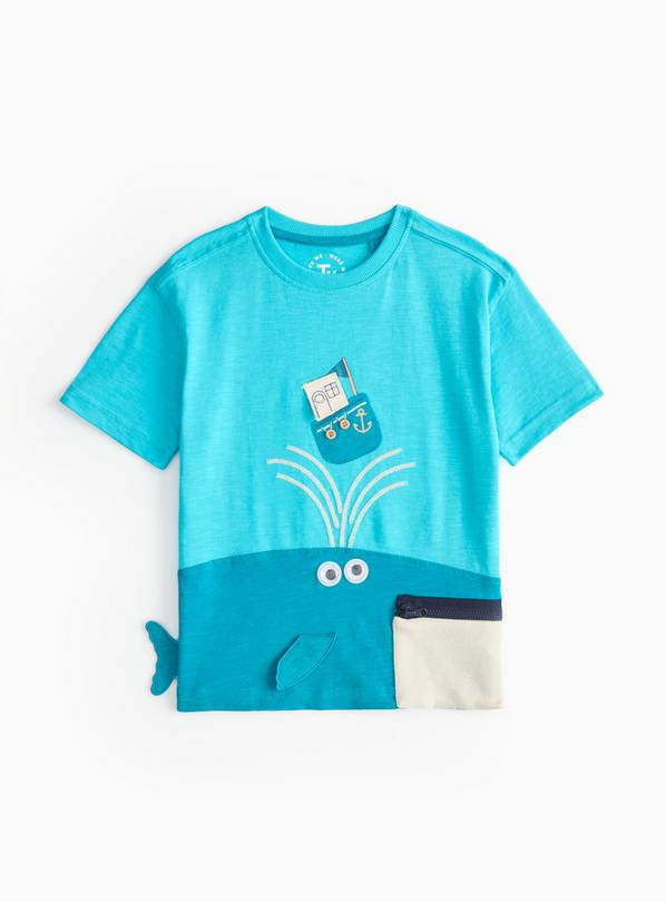Blue Whale Graphic Print T-Shirt 1-2 years