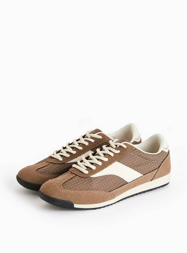 Brown Retro Ripstop Trainers 9