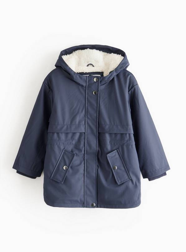 Navy Shower Resistant Mac 9-10 years