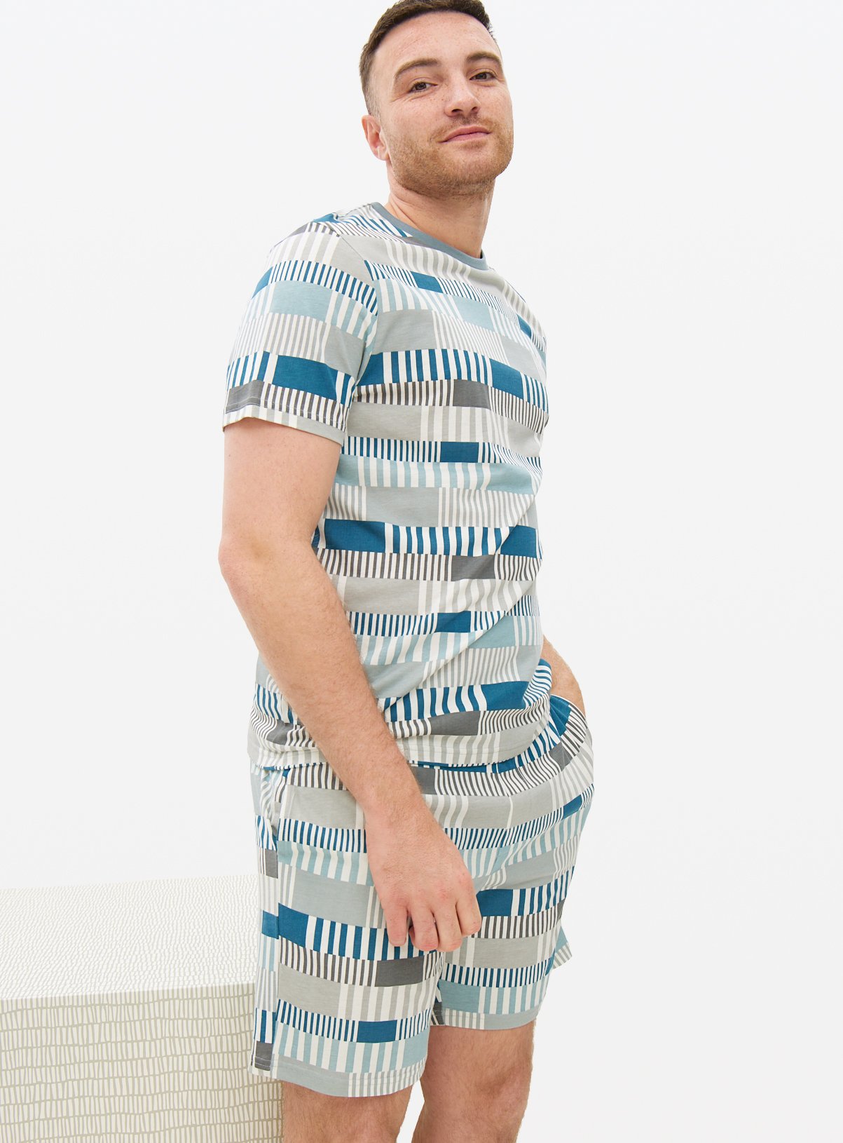 Men's Tu X Scion Blue Cerro Printed Pyjamas