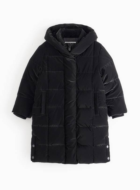 Black Longline Puffer Jacket 5-6 years