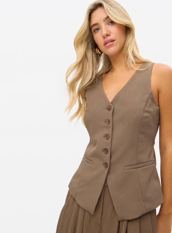 Brown Co-ord Tailored Waistcoat 18