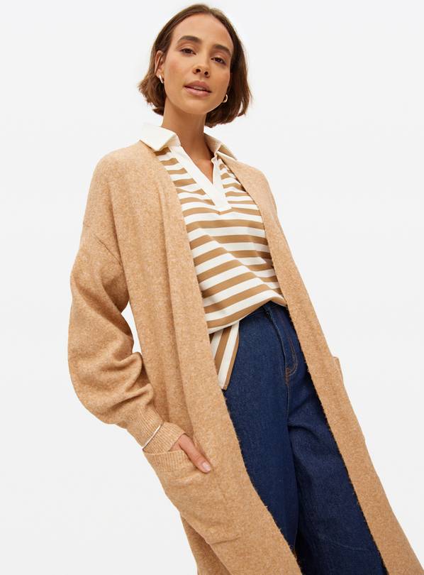 Camel Lightweight Longline Cardigan  XL
