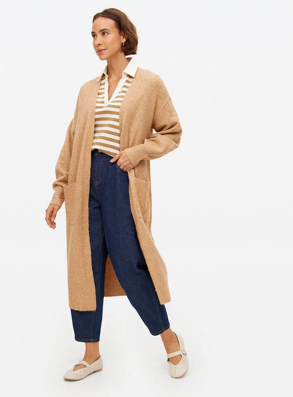 Wool Longline Cardigan Camel Buy Camel Lightweight Longline