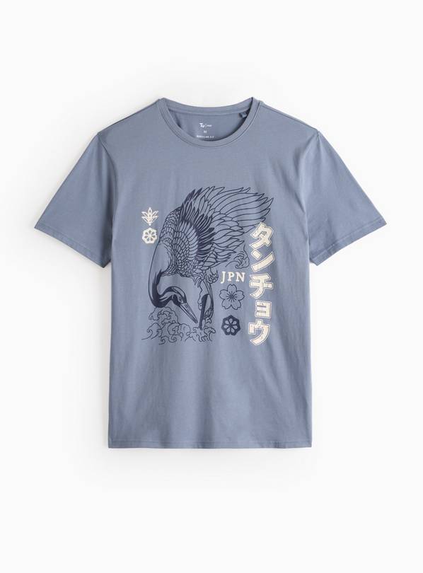 Japanese Graphic Print T-Shirt XL