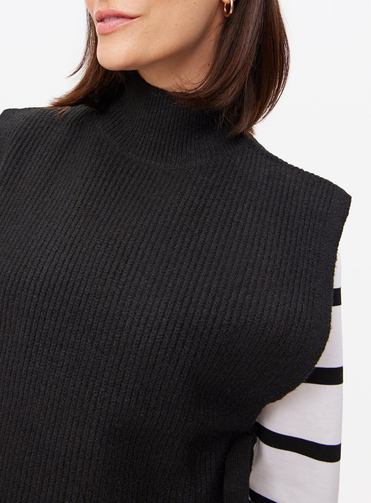 Black Side Tie Sleeveless Tank Jumper M - Image 3 thumbnail