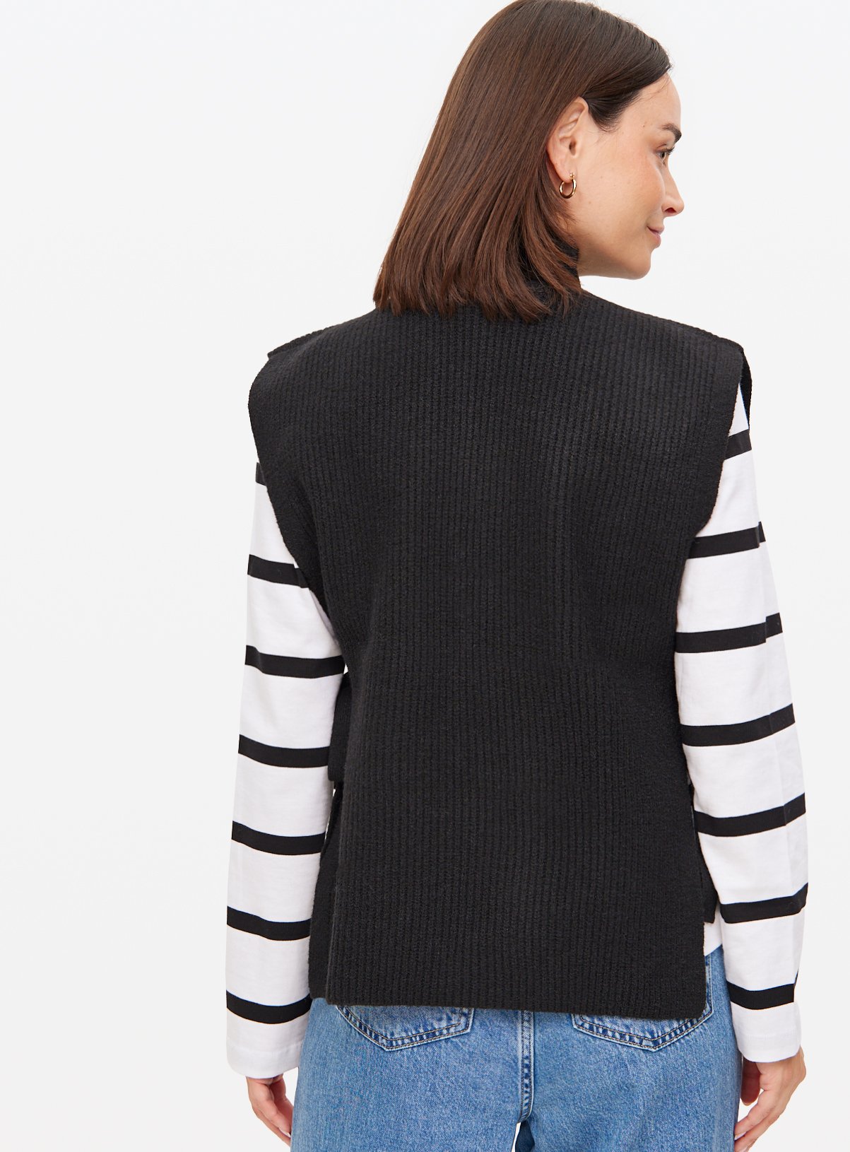 Black Side Tie Sleeveless Tank Jumper M - Image 4 thumbnail