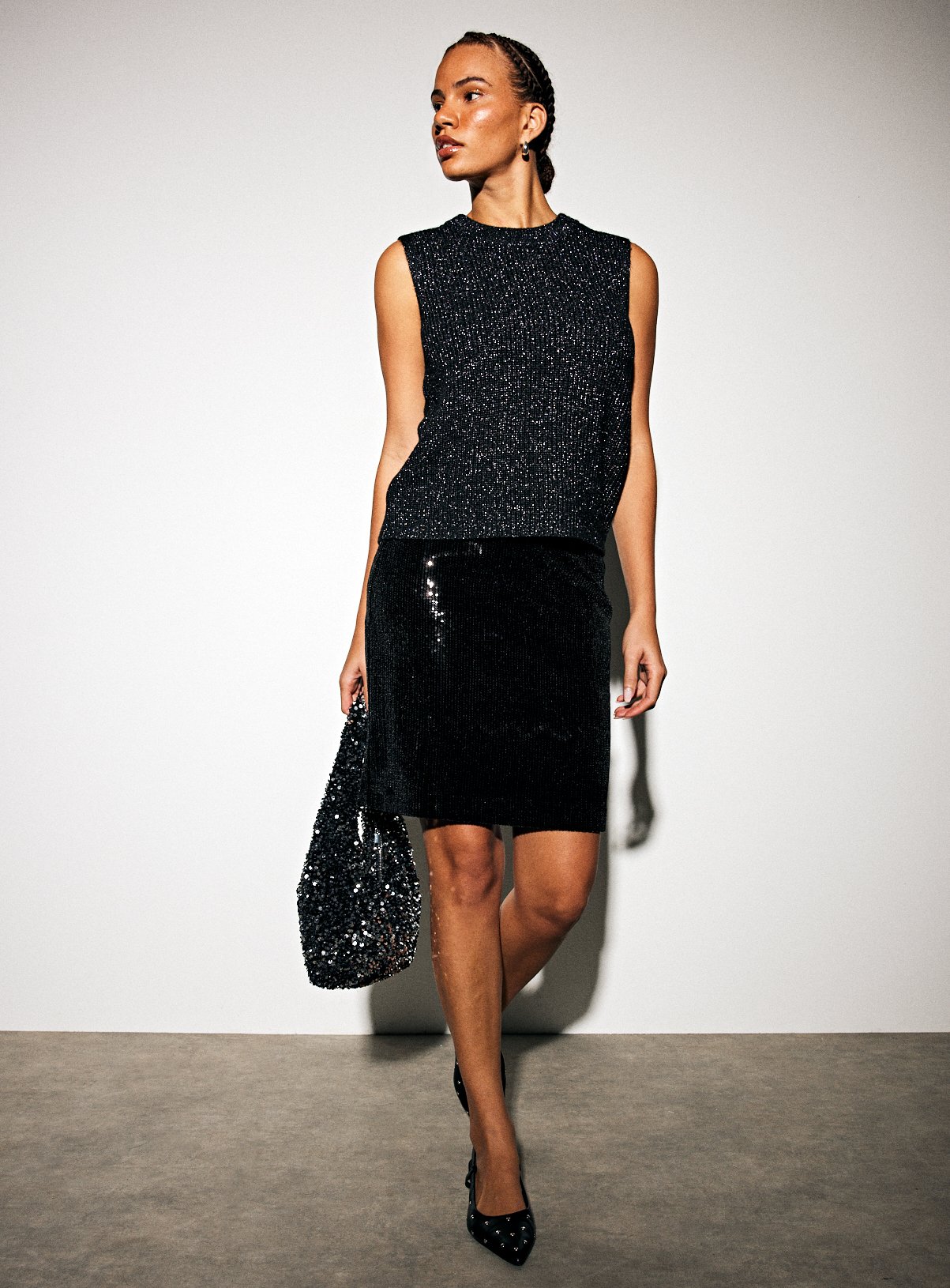 Black Sparkle Tank Top 12 - Image 2 thumbnail