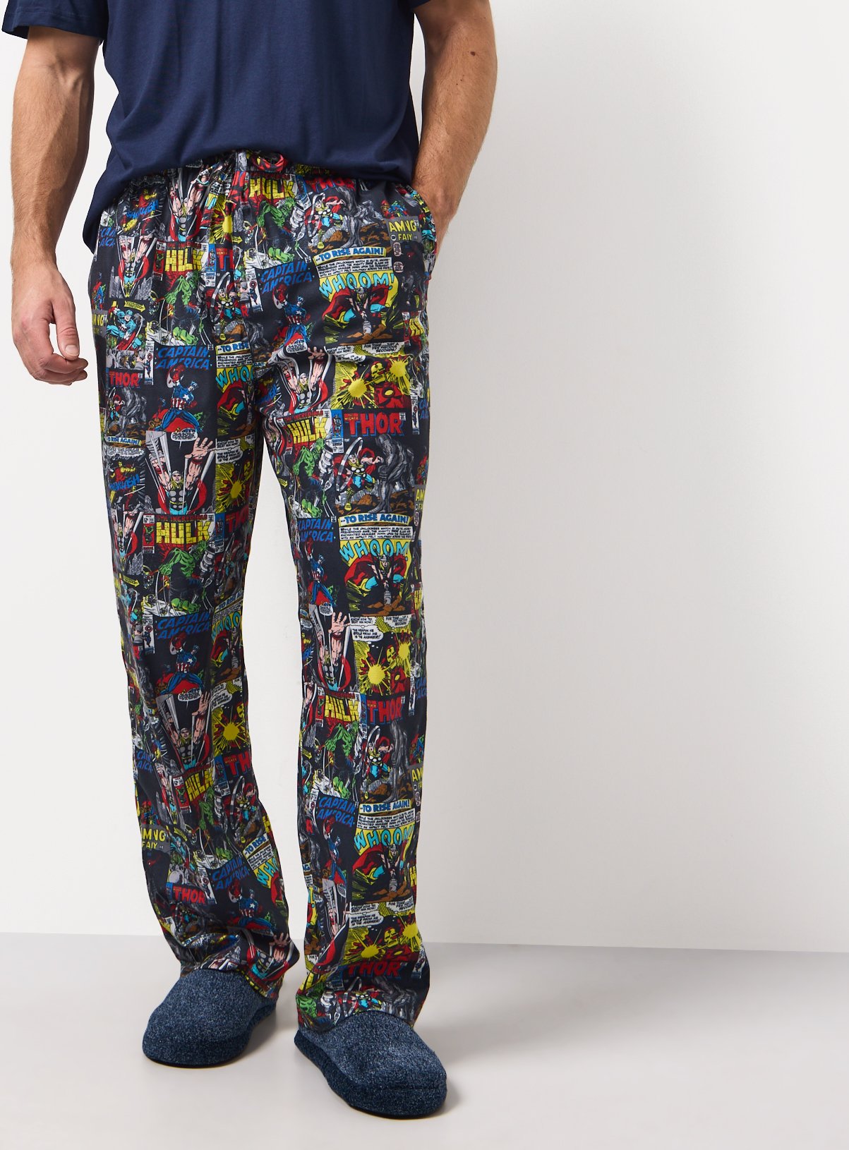 Men's Marvel Comics Printed Fleece Pyjama Bottoms