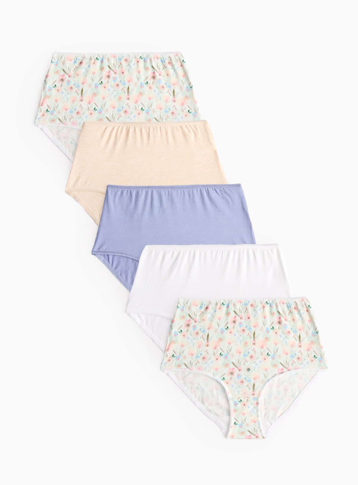 Floral Printed Full Knickers 5 Pack