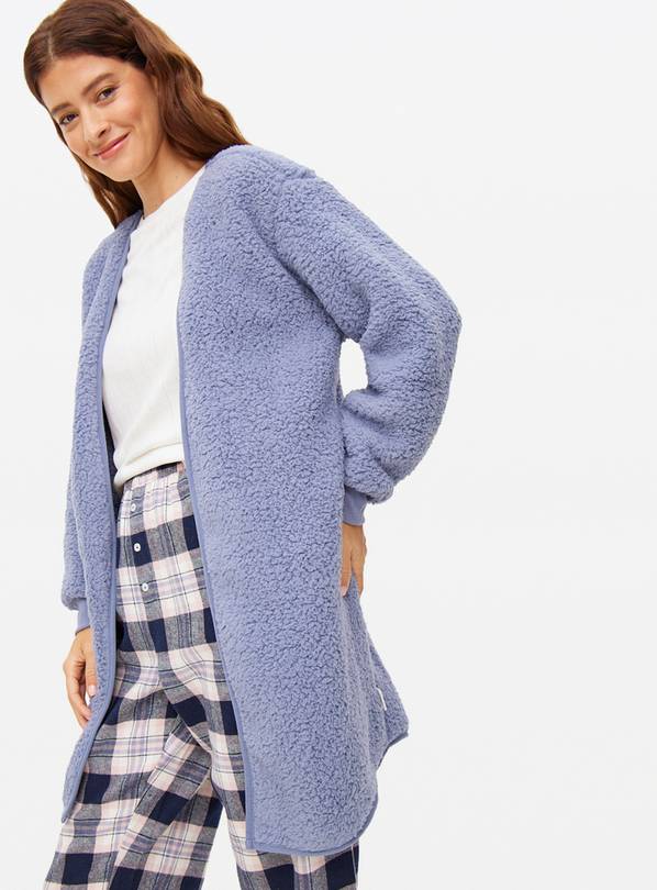 Blue Borg Fleece Coatigan  S