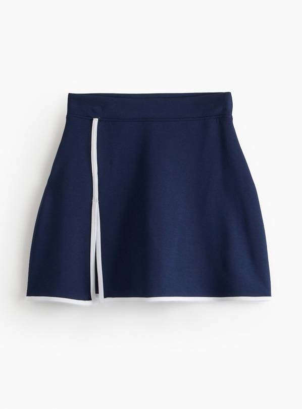 REAKTIV Navy Tennis Skort with Contrast Piping L