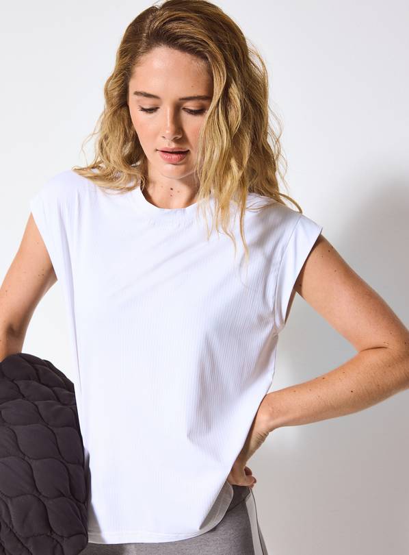 REAKTIV White Mesh Tank Top S